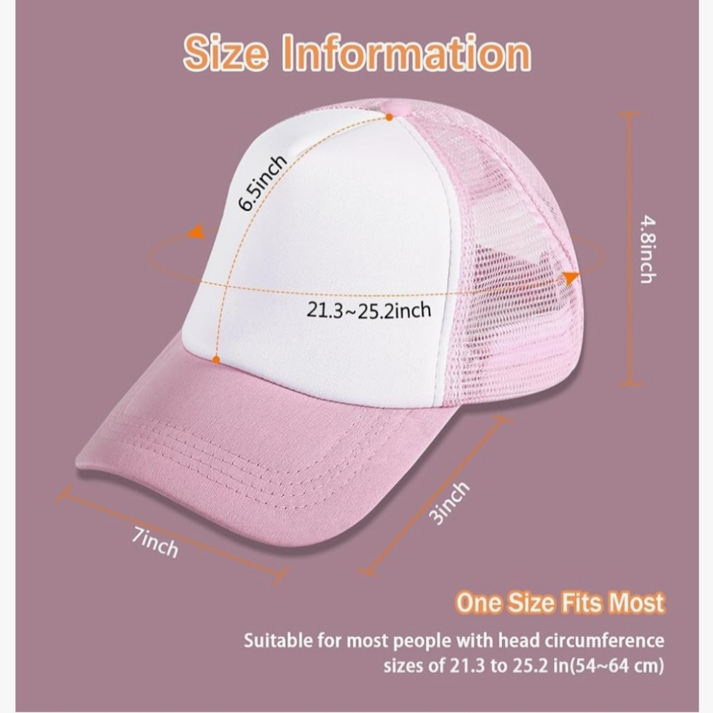 Handmade Trucker Hat with Rose Patch - Picture 5 of 5